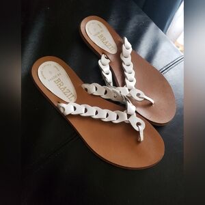 Leather Made In Brazil Stylish White Sandals